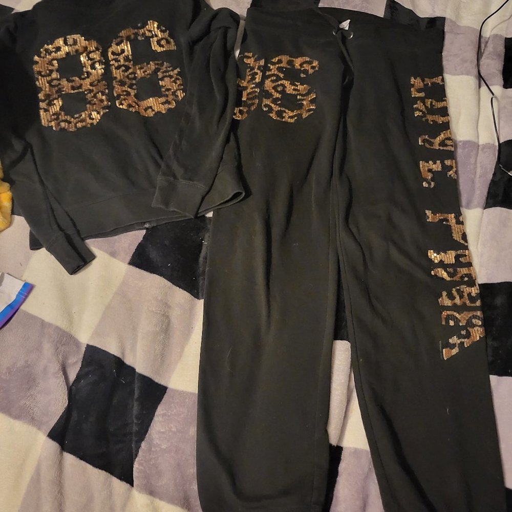 Extremely rare htf victoria secret pink bling outfit set